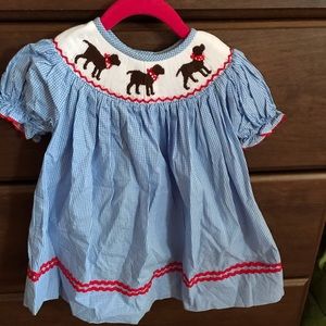 Chocolate Lab Smocked Dress
